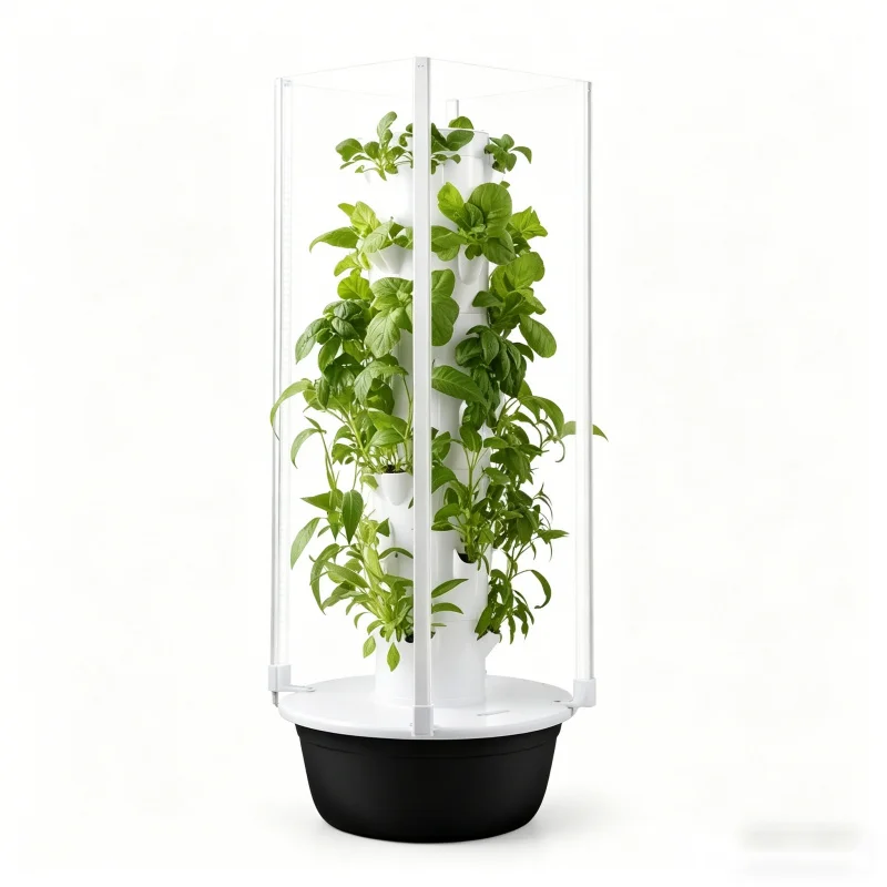 Smart Garden Tower - หอปลูกผักไฮโดรโปนิกส์ 5 ชั้น แบบสมาร์ทพร้อมไฟปลูก - ระบบปลูกผักแนวตั้งแบบไร้ดิน
