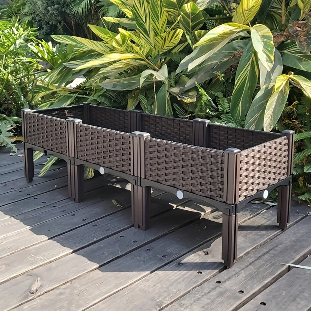 Smart Garden Storage - ขนาดใหญ่ความจุเตียงสวนผักกล่องบ้านระเบียงปลูกหม้ออุปกรณ์หนา Grow Garden Pots, Planters 1