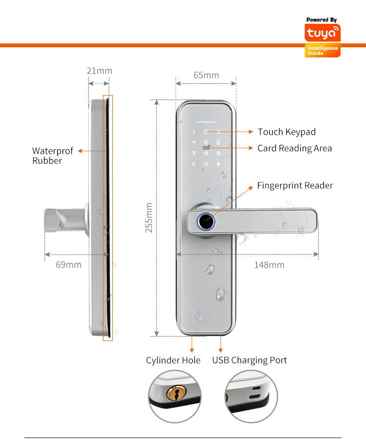กุญแจล็อคประตูอัจฉริยะ X5 กันน - Smart Garden Door Lock บทวิจารณ์และราคา