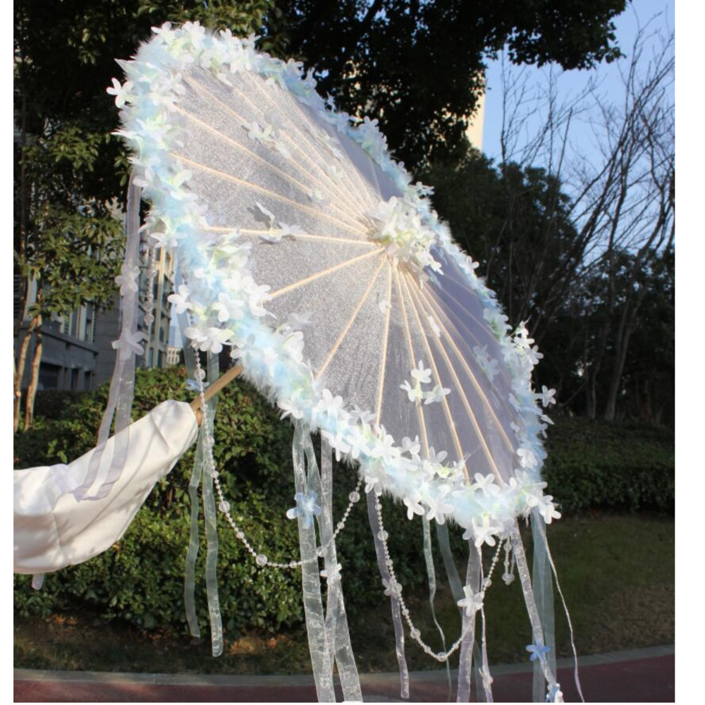 Hanfu ดอกไม้กันน้ําชายหาดลูกไม - Smart Garden Umbrella บทวิจารณ์และราคา