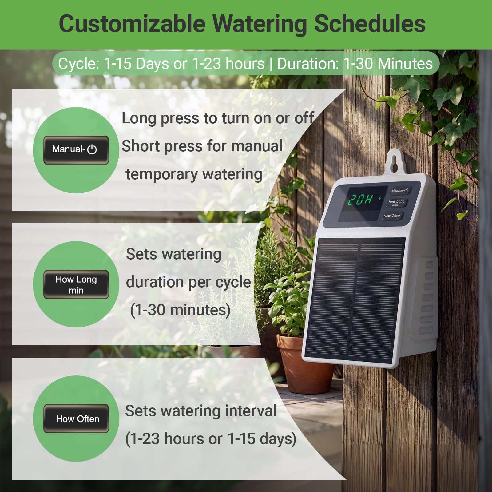 ระบบให้น้ำหยดด้วยพลังงานแสงอาท - Smart Garden Tower บทวิจารณ์และราคา