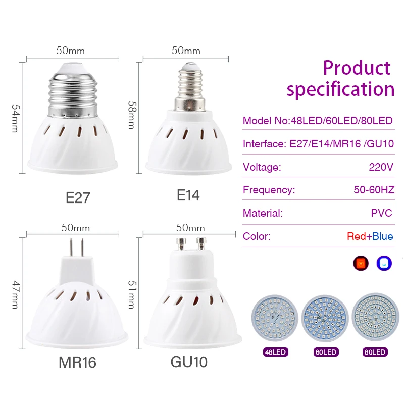 LED Grow Light E14 E27 MR16 GU - Smart Garden Umbrella บทวิจารณ์และราคา