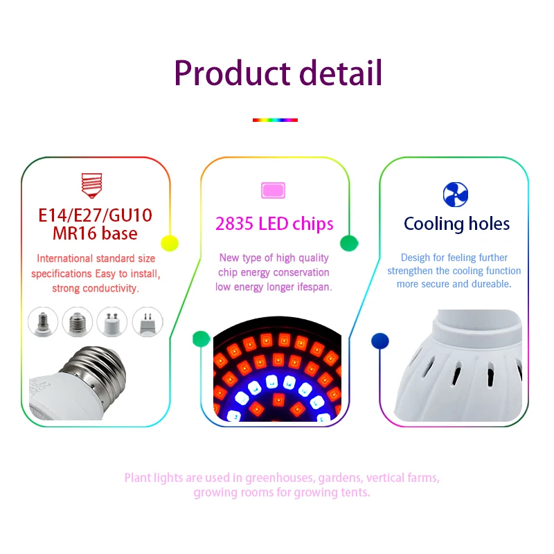 LED Grow Light E14 E27 MR16 GU - Smart Garden Umbrella บทวิจารณ์และราคา